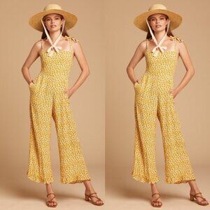 New Faithfull The Brand Frankie Marguerite Floral Wide Leg Jumpsuit NWT 2/XS
